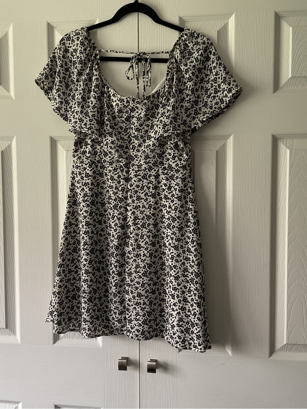 Altar'd State Black and White Floral Mini Dress